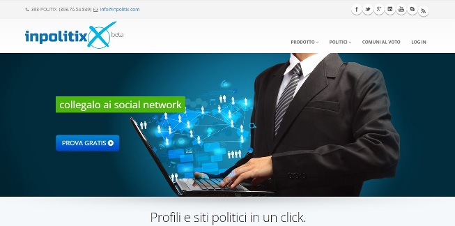 InPolitix, uno screenshot del sito internet