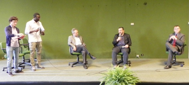 Claudio Guerci, Landry Mualu, Bernard Callebaut, Alberto Lo Presti, Bruno di Giacomo Russo (foto © Cremaonline.it)