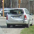 Centauro finisce contro auto