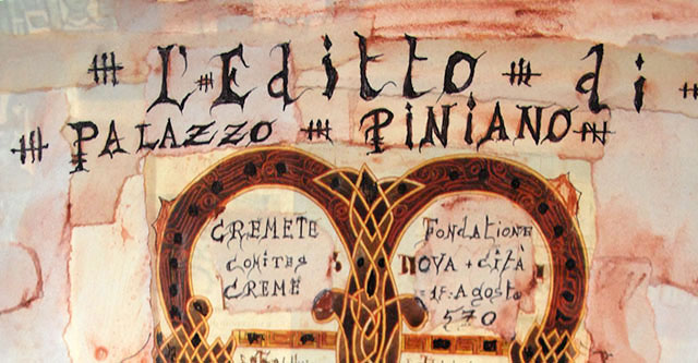 L'editto di Palazzo Pignano (dipinto di Luigi Dossena)